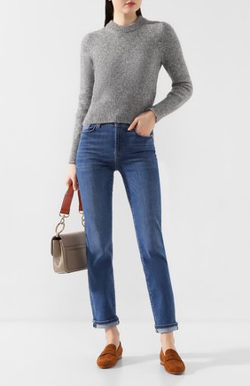 Женские замшевые пенни-лоферы SANTONI коричневого цвета по цене 36250 руб., арт. WUSM57616BI3SLCPC85 | Фото 2 Женские замшевые пенни-лоферы SANTONI коричневого цвета, арт. WUSM57616BI3SLCPC85 | Фото 2