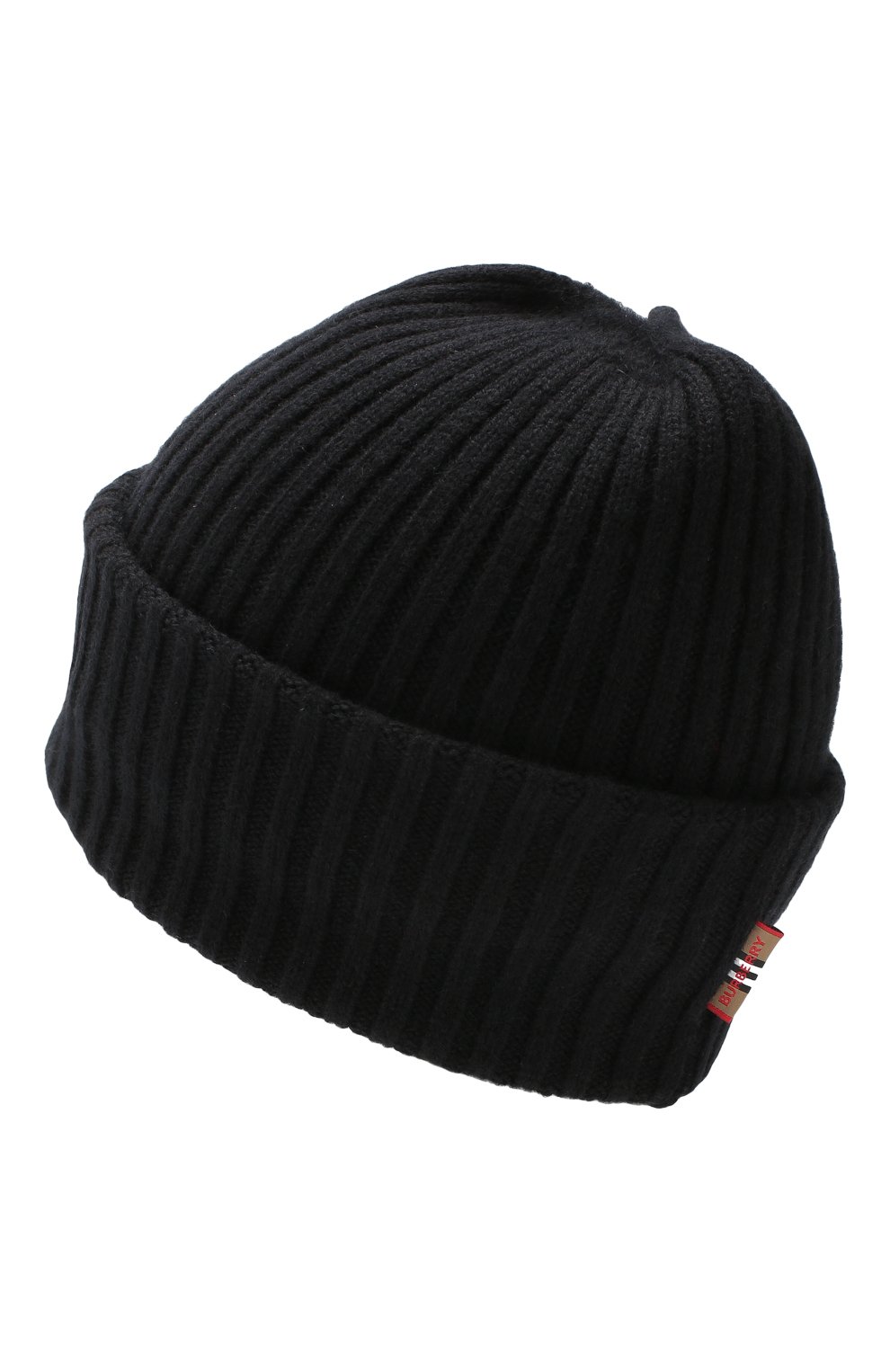 Женская кашемировая шапка BURBERRY черного цвета, арт. 8025890 | Фото 2 (Материал: Текстиль, Кашемир, Шерсть)