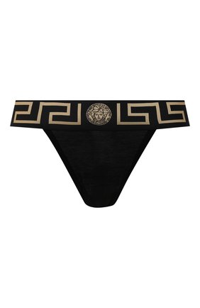 Женские трусы-стринги VERSACE черного цвета по цене 4820 руб., арт. AUD01042/A232741 | Фото 1 Женские трусы-стринги VERSACE черного цвета, арт. AUD01042/A232741 | Фото 1