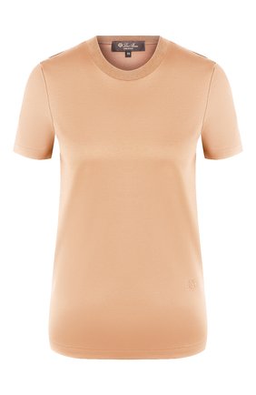 Женская хлопковая футболка LORO PIANA бежевого цвета по цене 34000 руб., арт. FAI5069 | Фото 1 Женская хлопковая футболка LORO PIANA бежевого цвета, арт. FAI5069 | Фото 1