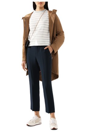 Женская хлопковый лонгслив LORO PIANA голубого цвета по цене 53200 руб., арт. FAI5043 | Фото 2 Женская хлопковый лонгслив LORO PIANA голубого цвета, арт. FAI5043 | Фото 2