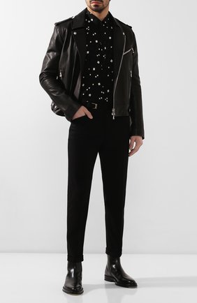 Мужская шелковая рубашка SAINT LAURENT черного цвета по цене 105000 руб., арт. 564172/Y1A80 | Фото 2 Мужская шелковая рубашка SAINT LAURENT черного цвета, арт. 564172/Y1A80 | Фото 2
