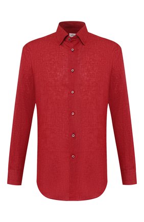 Мужская льняная рубашка BRIONI красного цвета по цене 41550 руб., арт. SCCA0L/P9111 | Фото 1 Мужская льняная рубашка BRIONI красного цвета, арт. SCCA0L/P9111 | Фото 1 (Материал внешний: Лен; Длина (для топов): Стандартные; Рукава: Длинные; Случай: Повседневный; Воротник: Кент)