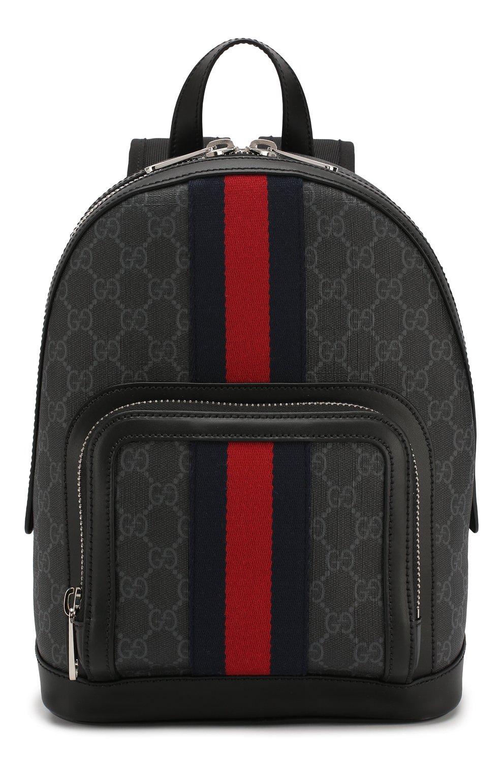Мужской рюкзак gg supreme GUCCI темно-серого цвета, арт. 598102/92TAN | Фото 1