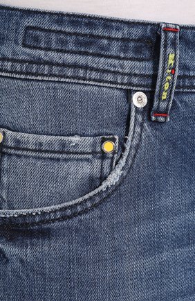 Мужские джинсы KITON синего цвета, арт. UPNJS/J07S10 | Фото 5 (Силуэт М (брюки): Прямые; Кросс-КТ: Деним; Длина (брюки, джинсы): Стандартные; Региональные ограничения белый список (Axapta Mercury): RU; Материал внешний: Хлопок; Детали: Потертости)