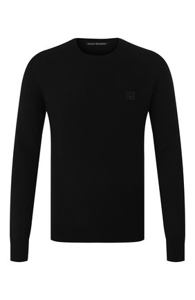 Мужской шерстяной джемпер ACNE STUDIOS черного цвета по цене 26250 руб., арт. C60016/M | Фото 1 Мужской шерстяной джемпер ACNE STUDIOS черного цвета, арт. C60016/M | Фото 1