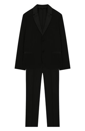 Детский шерстяной костюм EMPORIO ARMANI черного цвета по цене 78350 руб., арт. 3H4VJ8/4N3FZ | Фото 1 Детский шерстяной костюм EMPORIO ARMANI черного цвета, арт. 3H4VJ8/4N3FZ | Фото 1 (Материал внешний: Синтетический материал, Шерсть; Материал подклада: Вискоза; Рукава: Длинные; Статус проверки: Проверена категория; Кросс-КТ: костюм; Ростовка одежда: 10 - 11 лет | 140 - 146см, 13 - 15 лет | 158 см, 16 лет | 164 см, 4 года | 104 см, 5 лет | 110 см, 6 лет | 116 см, 8 лет | 128 см, 9 лет | 134 см)