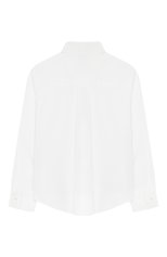 Детское хлопковая блузка BRUNELLO CUCINELLI белого цвета, арт. BA091MV126 | Фото 2 (Рукава: Длинные; Материал внешний: Хлопок; Статус проверки: Проверена категория)