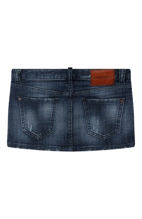 Детская джинсовая юбка DSQUARED2 голубого цвета по цене 23500 руб., арт. DQ01W4-D00YA | Фото 2 Детская джинсовая юбка DSQUARED2 голубого цвета, арт. DQ01W4-D00YA | Фото 2 (Материал внешний: Хлопок, Деним; Статус проверки: Проверена категория; Кросс-КТ: Деним; Ростовка одежда: 12 лет | 152 см, 6 лет | 116 см)
