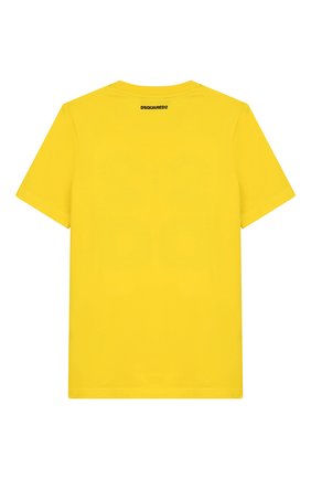 Детская хлопковая футболка DSQUARED2 желтого цвета по цене 6620 руб., арт. DQ03WI-D00XK | Фото 2 Детская хлопковая футболка DSQUARED2 желтого цвета, арт. DQ03WI-D00XK | Фото 2