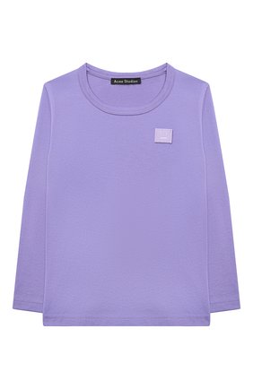 Детская хлопковый лонгслив ACNE STUDIOS фиолетового цвета по цене 4230 руб., арт. 2NI173 | Фото 1 Детская хлопковый лонгслив ACNE STUDIOS фиолетового цвета, арт. 2NI173 | Фото 1