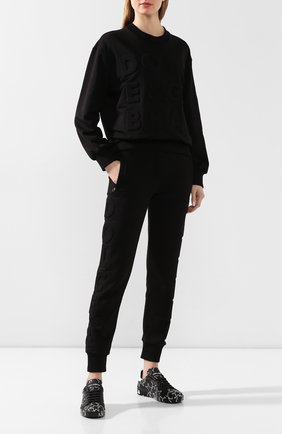 Женские кожаные кеды portofino DOLCE & GABBANA черного цвета по цене 51500 руб., арт. CK1544/AJ609 | Фото 2 Женские кожаные кеды portofino DOLCE & GABBANA черного цвета, арт. CK1544/AJ609 | Фото 2