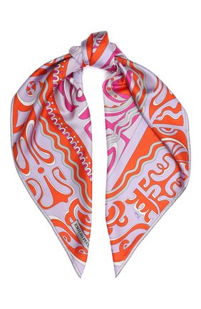 Женский шелковый платок EMILIO PUCCI фиолетового цвета по цене 25750 руб., арт. 0EGB12/0ET12 | Фото 1 Женский шелковый платок EMILIO PUCCI фиолетового цвета, арт. 0EGB12/0ET12 | Фото 1