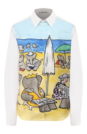 Женская хлопковая рубашка LANVIN желтого цвета по цене 86300 руб., арт. RW-T0673I-4437-P20 | Фото 1 Женская хлопковая рубашка LANVIN желтого цвета, арт. RW-T0673I-4437-P20 | Фото 1