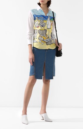 Женская хлопковая рубашка LANVIN желтого цвета по цене 86300 руб., арт. RW-T0673I-4437-P20 | Фото 2 Женская хлопковая рубашка LANVIN желтого цвета, арт. RW-T0673I-4437-P20 | Фото 2