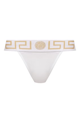 Женские трусы-стринги VERSACE белого цвета по цене 4820 руб., арт. AUD01042/A232741 | Фото 1 Женские трусы-стринги VERSACE белого цвета, арт. AUD01042/A232741 | Фото 1