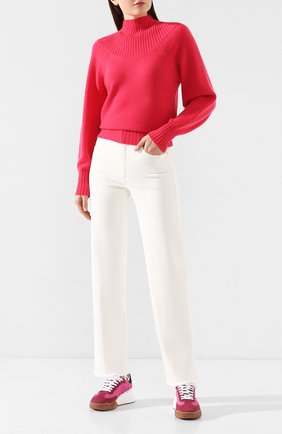 Женская кашемировый свитер EMILIO PUCCI розового цвета по цене 77000 руб., арт. 0EKM10/0E981 | Фото 2 Женская кашемировый свитер EMILIO PUCCI розового цвета, арт. 0EKM10/0E981 | Фото 2