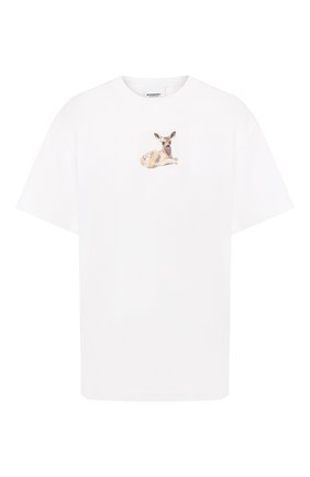 Женская хлопковая футболка BURBERRY белого цвета по цене 28100 руб., арт. 8024653 | Фото 1 Женская хлопковая футболка BURBERRY белого цвета, арт. 8024653 | Фото 1