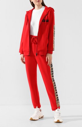Женский хлопковая толстовка BURBERRY красного цвета по цене 47300 руб., арт. 8024544 | Фото 2 Женский хлопковая толстовка BURBERRY красного цвета, арт. 8024544 | Фото 2