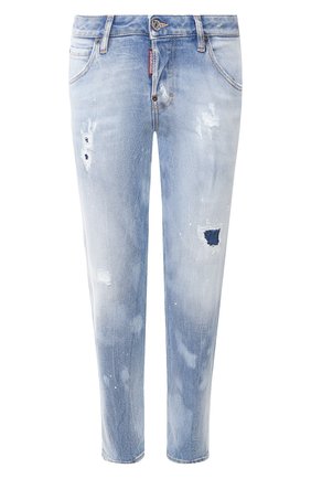 Женские джинсы DSQUARED2 голубого цвета по цене 49550 руб., арт. S75LB0284/S30662 | Фото 1 Женские джинсы DSQUARED2 голубого цвета, арт. S75LB0284/S30662 | Фото 1