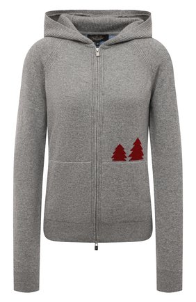 Женский кашемировый кардиган LORO PIANA серого цвета по цене 223500 руб., арт. FAL0255 | Фото 1 Женский кашемировый кардиган LORO PIANA серого цвета, арт. FAL0255 | Фото 1