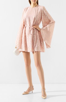 Женское платье с поясом STELLA MCCARTNEY розового цвета по цене 144500 руб., арт. 600511/S0A20 | Фото 2 Женское платье с поясом STELLA MCCARTNEY розового цвета, арт. 600511/S0A20 | Фото 2