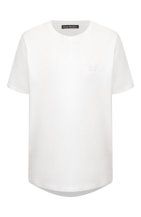 Женская хлопковая футболка ACNE STUDIOS белого цвета по цене 9575 руб., арт. AL0038/W | Фото 1 Женская хлопковая футболка ACNE STUDIOS белого цвета, арт. AL0038/W | Фото 1