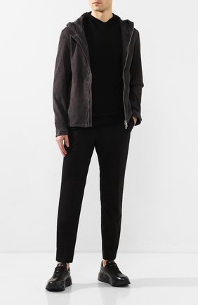 Мужские кожаные кроссовки OFFICINE CREATIVE черного цвета по цене 28800 руб., арт. SPHYKE/001/FRIDA | Фото 2 Мужские кожаные кроссовки OFFICINE CREATIVE черного цвета, арт. SPHYKE/001/FRIDA | Фото 2
