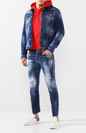 Мужская джинсовая куртка DSQUARED2 синего цвета по цене 41560 руб., арт. S74AM1027/S30342 | Фото 2 Мужская джинсовая куртка DSQUARED2 синего цвета, арт. S74AM1027/S30342 | Фото 2