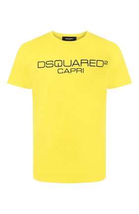 Мужская хлопковая футболка DSQUARED2 желтого цвета по цене 18150 руб., арт. S74GD0643/S22844 | Фото 1 Мужская хлопковая футболка DSQUARED2 желтого цвета, арт. S74GD0643/S22844 | Фото 1