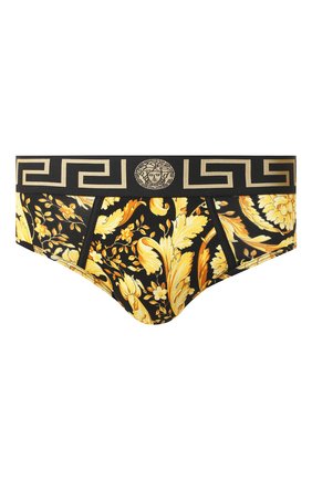 Мужские хлопковые хипсы VERSACE желтого цвета по цене 10900 руб., арт. AUU03029/A233294 | Фото 1 Мужские хлопковые хипсы VERSACE желтого цвета, арт. AUU03029/A233294 | Фото 1