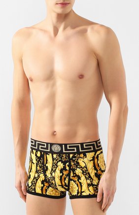 Мужские хлопковые боксеры VERSACE желтого цвета по цене 13050 руб., арт. AUU03030/A233294 | Фото 2 Мужские хлопковые боксеры VERSACE желтого цвета, арт. AUU03030/A233294 | Фото 2