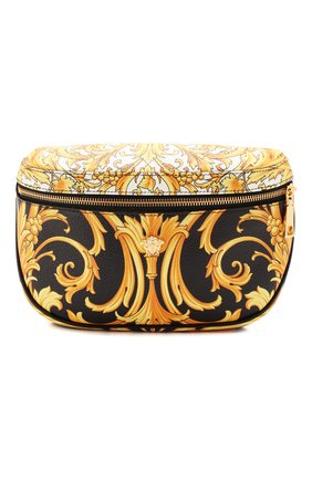 Мужская кожаная поясная сумка VERSACE золотого цвета по цене 43200 руб., арт. DFB7225/DVTG8 | Фото 1 Мужская кожаная поясная сумка VERSACE золотого цвета, арт. DFB7225/DVTG8 | Фото 1