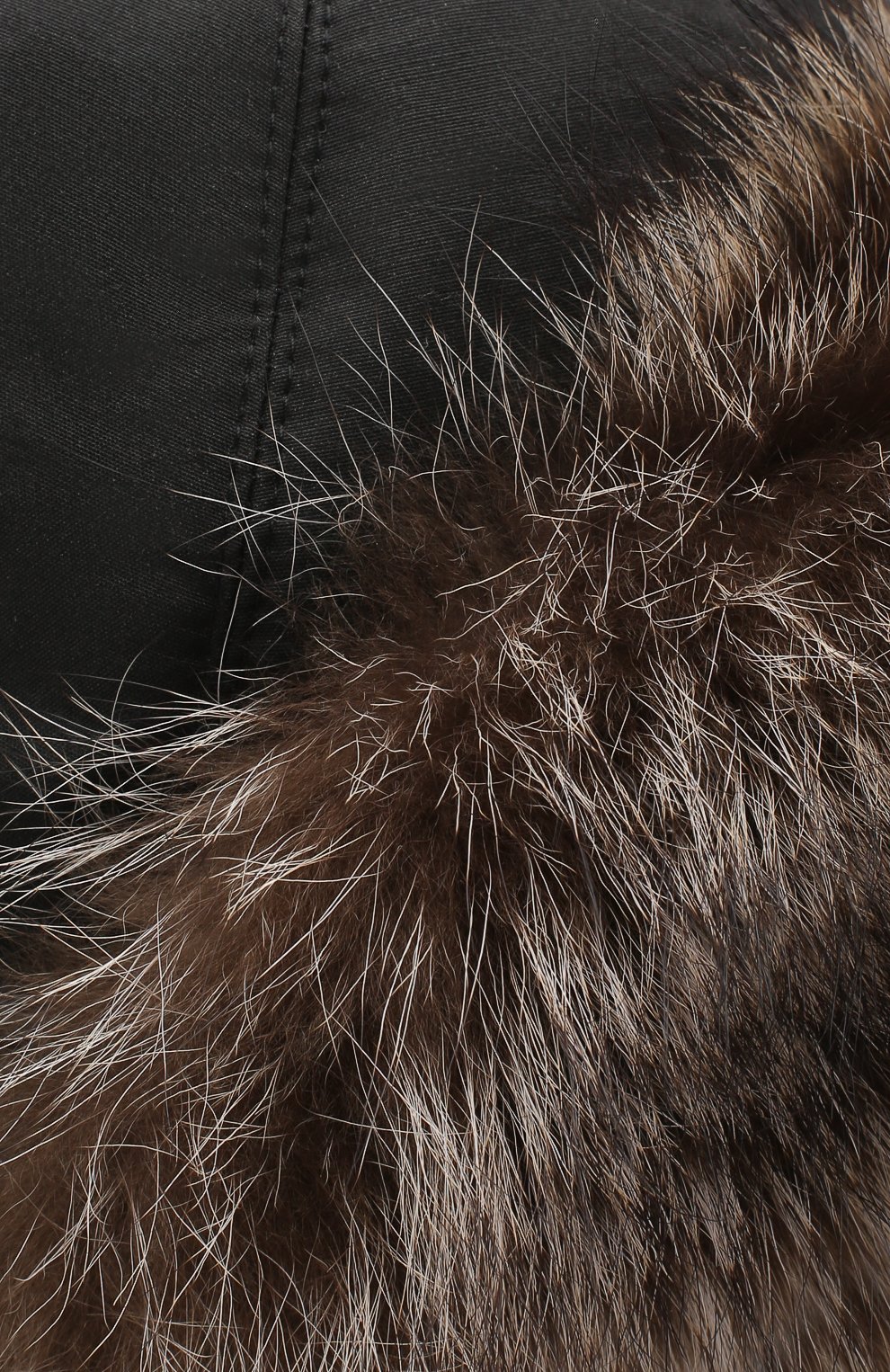 Мужская шапка-ушанка из меха енота FURLAND коричневого цвета, арт. 0001113910003300006 | Фото 3 (Материал: Текстиль, Натуральный мех)