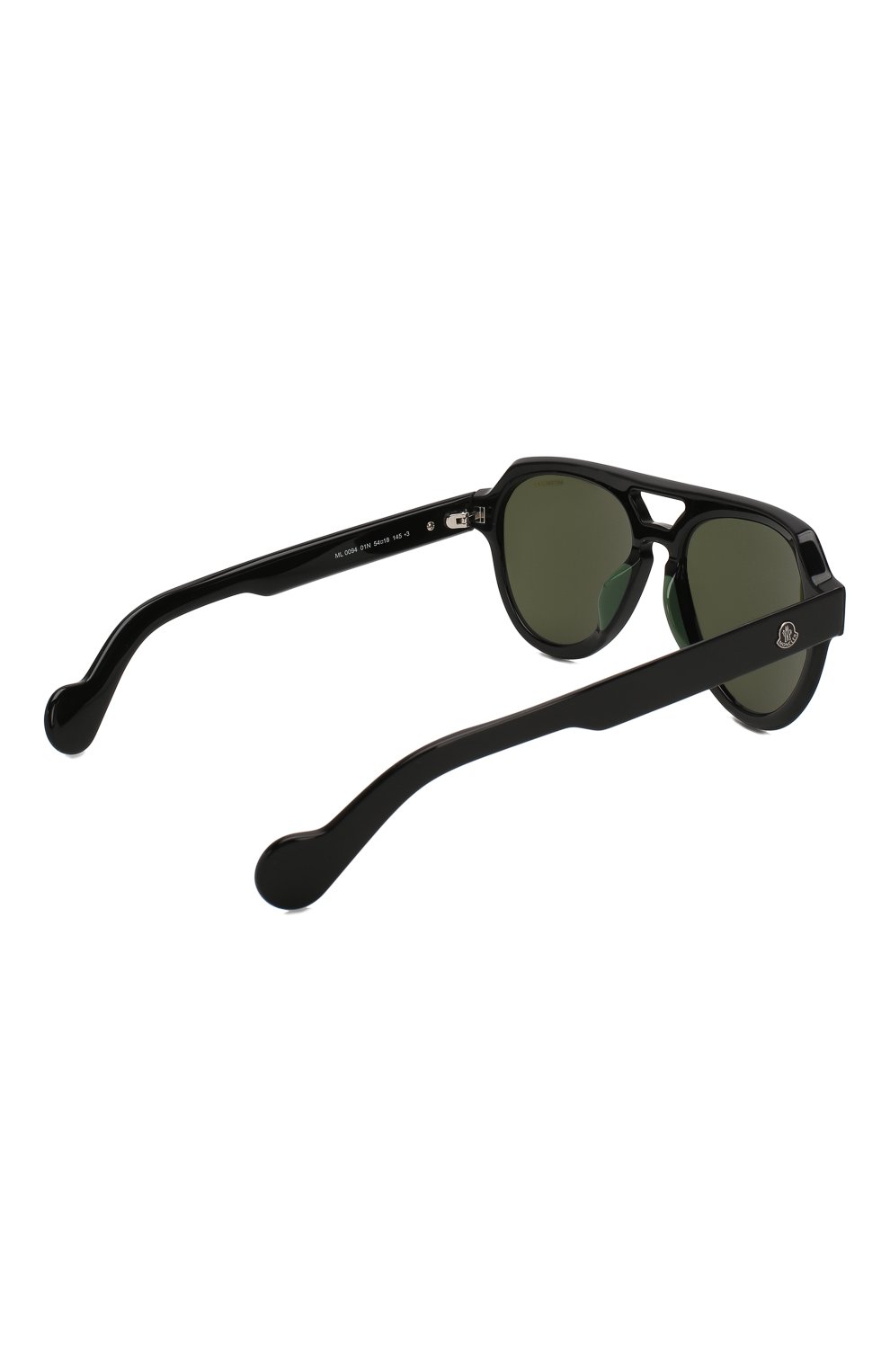 Мужские солнцезащитные очки MONCLER черного цвета, арт. ML 0094 01N 54 С/З ОЧКИ | Фото 4 (Кросс-КТ: С/з-мужское; Тип очков: С/з; Очки форма: Авиаторы; Оптика Гендер: оптика-мужское)