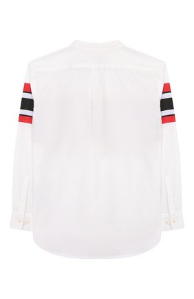 Детская хлопковая рубашка BURBERRY белого цвета по цене 12100 руб., арт. 8022075 | Фото 2 Детская хлопковая рубашка BURBERRY белого цвета, арт. 8022075 | Фото 2