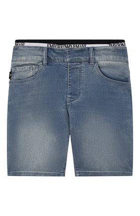 Детские джинсовые шорты EMPORIO ARMANI синего цвета по цене 15250 руб., арт. 3H4S12/4DFNZ | Фото 1 Детские джинсовые шорты EMPORIO ARMANI синего цвета, арт. 3H4S12/4DFNZ | Фото 1 (Материал внешний: Хлопок; Статус проверки: Проверена категория; Мальчики Кросс-КТ: Шорты-одежда; Кросс-КТ: Деним; Региональные ограничения белый список (Axapta Mercury): RU; Ростовка одежда: 10 - 11 лет | 140 - 146см, 13 - 15 лет | 158 см, 16 лет | 164 см, 4 года | 104 см, 5 лет | 110 см, 6 лет | 116 см, 7 лет | 122 см, 8 лет | 128 см, 9 лет | 134 см)