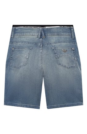 Детские джинсовые шорты EMPORIO ARMANI синего цвета по цене 15250 руб., арт. 3H4S12/4DFNZ | Фото 2 Детские джинсовые шорты EMPORIO ARMANI синего цвета, арт. 3H4S12/4DFNZ | Фото 2 (Материал внешний: Хлопок; Статус проверки: Проверена категория; Мальчики Кросс-КТ: Шорты-одежда; Кросс-КТ: Деним; Региональные ограничения белый список (Axapta Mercury): RU; Ростовка одежда: 10 - 11 лет | 140 - 146см, 13 - 15 лет | 158 см, 16 лет | 164 см, 4 года | 104 см, 5 лет | 110 см, 6 лет | 116 см, 7 лет | 122 см, 8 лет | 128 см, 9 лет | 134 см)