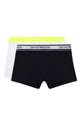 Детские комплект из 2-х хлопковых боксеров EMPORIO ARMANI разноцветного цвета по цене 3270 руб., арт. 406501/0P650 | Фото 2 Детские комплект из 2-х хлопковых боксеров EMPORIO ARMANI разноцветного цвета, арт. 406501/0P650 | Фото 2