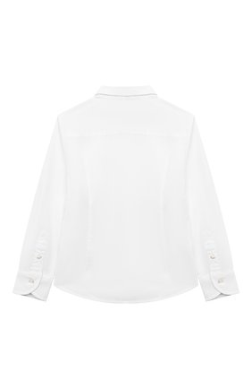 Детская хлопковая рубашка EMPORIO ARMANI белого цвета по цене 6995 руб., арт. 8N4CJ0/1N06Z | Фото 2 Детская хлопковая рубашка EMPORIO ARMANI белого цвета, арт. 8N4CJ0/1N06Z | Фото 2