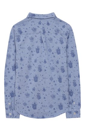 Детская хлопковая рубашка POLO RALPH LAUREN голубого цвета по цене 5885 руб., арт. 322765966 | Фото 2 Детская хлопковая рубашка POLO RALPH LAUREN голубого цвета, арт. 322765966 | Фото 2