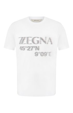 Мужская хлопковая футболка Z ZEGNA белого цвета по цене 12450 руб., арт. VU372/ZZ6300 | Фото 1 Мужская хлопковая футболка Z ZEGNA белого цвета, арт. VU372/ZZ6300 | Фото 1