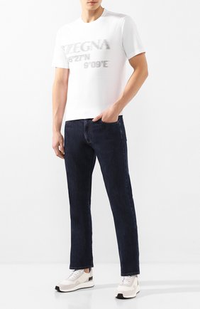 Мужская хлопковая футболка Z ZEGNA белого цвета по цене 12450 руб., арт. VU372/ZZ6300 | Фото 2 Мужская хлопковая футболка Z ZEGNA белого цвета, арт. VU372/ZZ6300 | Фото 2