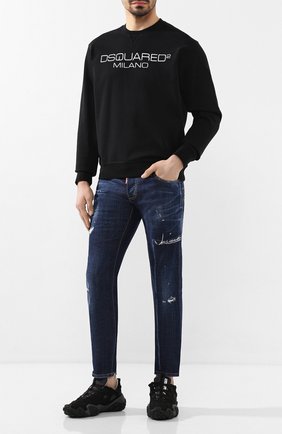 Мужские джинсы DSQUARED2 темно-синего цвета по цене 44150 руб., арт. S74LB0713/S30342 | Фото 2 Мужские джинсы DSQUARED2 темно-синего цвета, арт. S74LB0713/S30342 | Фото 2