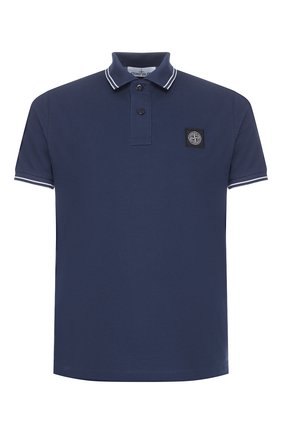 Мужское хлопковое поло STONE ISLAND синего цвета по цене 10950 руб., арт. 101522S18 | Фото 1 Мужское хлопковое поло STONE ISLAND синего цвета, арт. 101522S18 | Фото 1