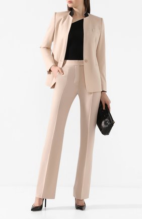 Женские шерстяные брюки STELLA MCCARTNEY бежевого цвета по цене 39400 руб., арт. 571968/SY704 | Фото 2 Женские шерстяные брюки STELLA MCCARTNEY бежевого цвета, арт. 571968/SY704 | Фото 2