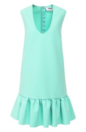 Женское платье с оборкой MSGM светло-зеленого цвета по цене 33950 руб., арт. 2841MDA05 207100 | Фото 1 Женское платье с оборкой MSGM светло-зеленого цвета, арт. 2841MDA05 207100 | Фото 1