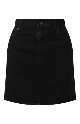 Женская джинсовая юбка SAINT LAURENT черного цвета по цене 47800 руб., арт. 596998/Y500A | Фото 1 Женская джинсовая юбка SAINT LAURENT черного цвета, арт. 596998/Y500A | Фото 1 (Длина Ж (юбки, платья, шорты): Мини; Материал внешний: Хлопок; Статус проверки: Проверена категория; Стили: Кэжуэл; Кросс-КТ: Деним)