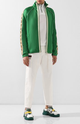 Мужская толстовка GUCCI зеленого цвета по цене 95000 руб., арт. 598861/XJBZ8 | Фото 2 Мужская толстовка GUCCI зеленого цвета, арт. 598861/XJBZ8 | Фото 2