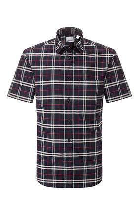 Мужская хлопковая рубашка BURBERRY синего цвета по цене 34000 руб., арт. 8020964 | Фото 1 Мужская хлопковая рубашка BURBERRY синего цвета, арт. 8020964 | Фото 1